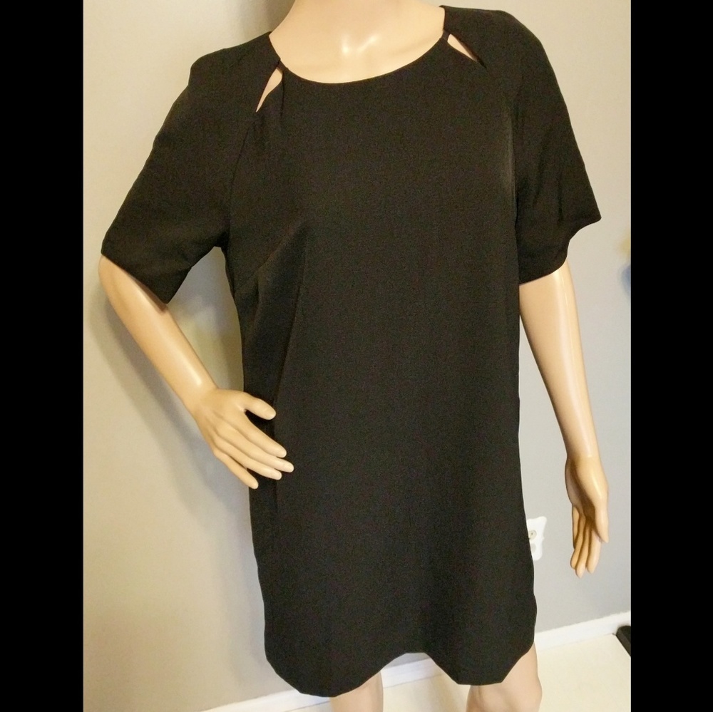 Bordeaux | Little Black Shift Dress, Size L